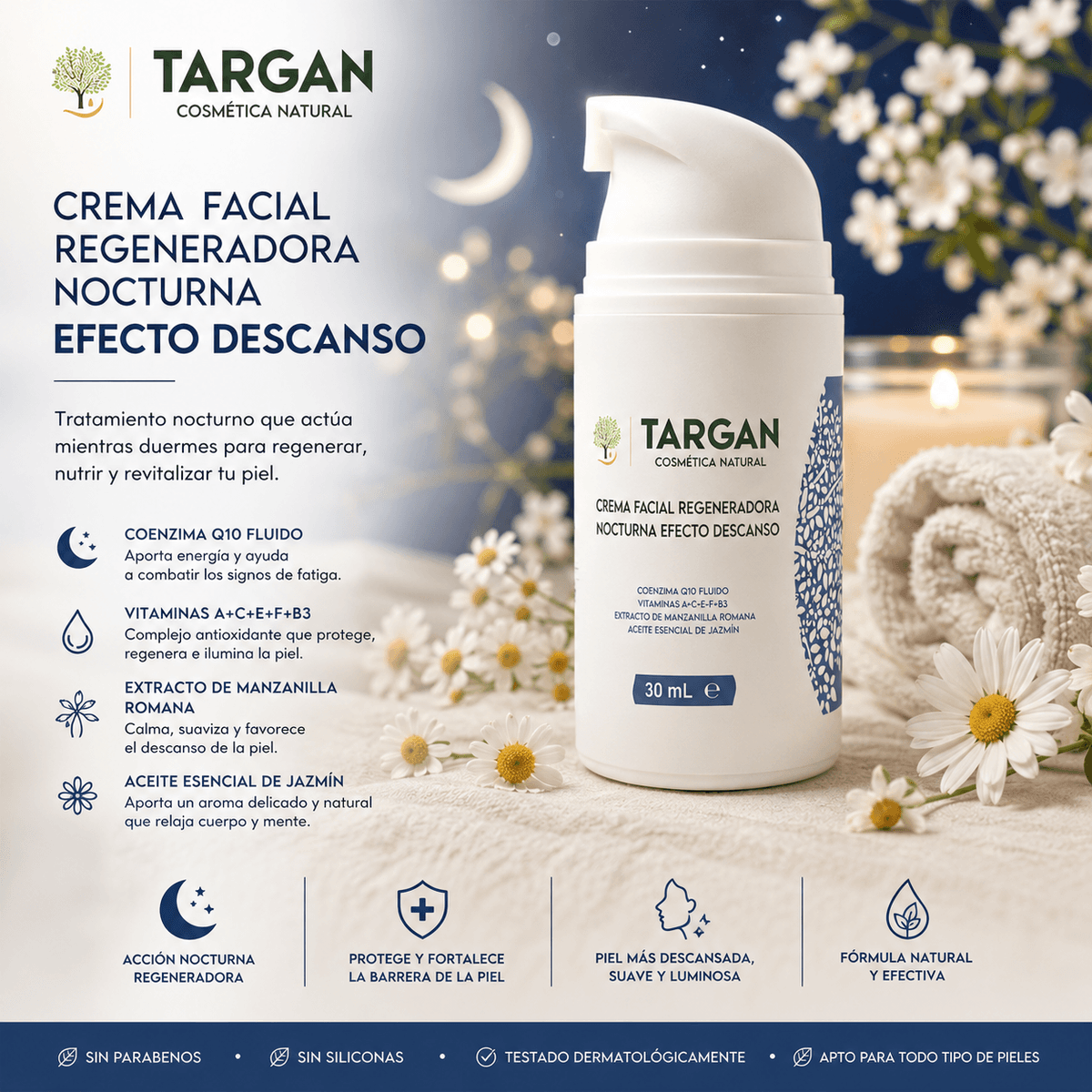 CREMA FACIAL REGEN NOCHE EFECTO DESCANSO